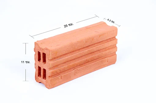 อิฐมอญ มอก.153-2540 ขนาด 11 x 25 x 6.5 ซม.