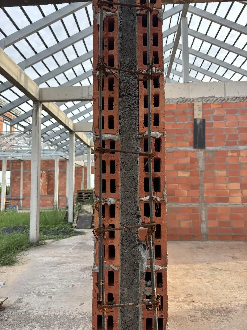 ผนังอิฐ 2 ชั้น | ก่อผนังอิฐเซรามิก 2 ชั้น อิฐเซรามิก อิฐพันปี C-Brick อิฐ มอก. อิฐแดง หลายขนาด ราคา IMG 1657