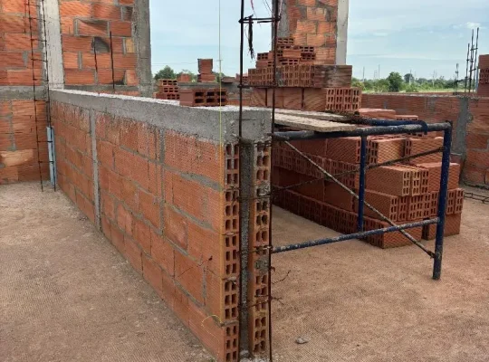 ผนังอิฐ 2 ชั้น | ก่อผนังอิฐเซรามิก 2 ชั้น อิฐเซรามิก อิฐพันปี C-Brick อิฐ มอก. อิฐแดง หลายขนาด ราคา IMG 1721